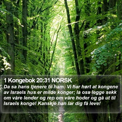 1 Kongebok 20:31 NORSK Bible Verse Image