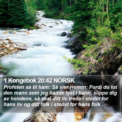 1 Kongebok 20:42 NORSK Bible Verse Image