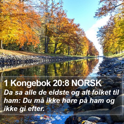 1 Kongebok 20:8 NORSK Bible Verse Image