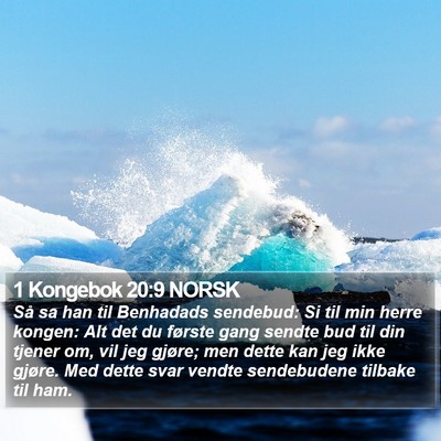 1 Kongebok 20:9 NORSK Bible Verse Image