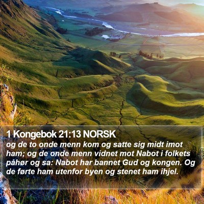 1 Kongebok 21:13 NORSK Bible Verse Image