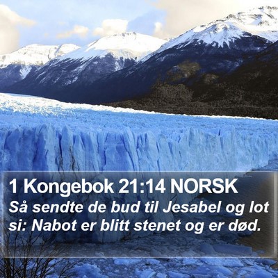 1 Kongebok 21:14 NORSK Bible Verse Image