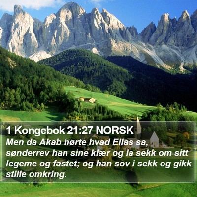 1 Kongebok 21:27 NORSK Bible Verse Image