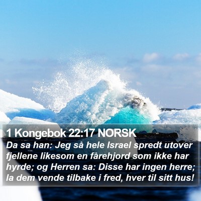 1 Kongebok 22:17 NORSK Bible Verse Image