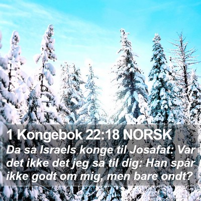 1 Kongebok 22:18 NORSK Bible Verse Image