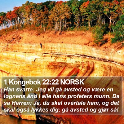 1 Kongebok 22:22 NORSK Bible Verse Image