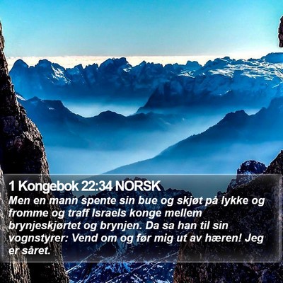 1 Kongebok 22:34 NORSK Bible Verse Image