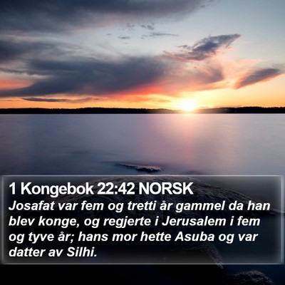 1 Kongebok 22:42 NORSK Bible Verse Image