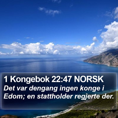 1 Kongebok 22:47 NORSK Bible Verse Image