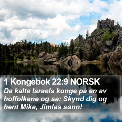 1 Kongebok 22:9 NORSK Bible Verse Image