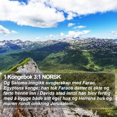 1 Kongebok 3:1 NORSK Bible Verse Image