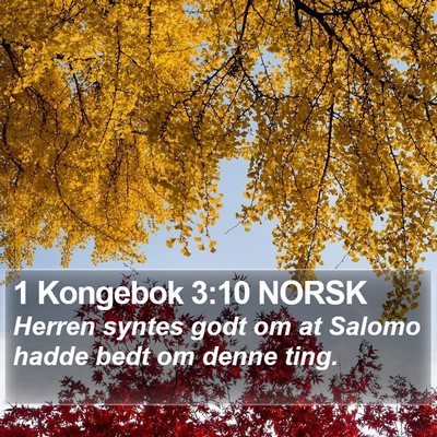 1 Kongebok 3:10 NORSK Bible Verse Image