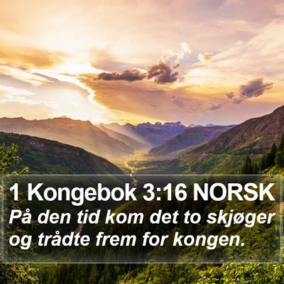 1 Kongebok 3:16 NORSK Bible Verse Image