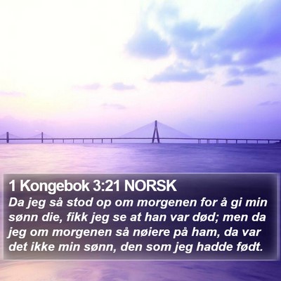 1 Kongebok 3:21 NORSK Bible Verse Image