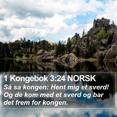 1 Kongebok 3:24 NORSK Bible Verse Image