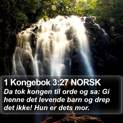 1 Kongebok 3:27 NORSK Bible Verse Image