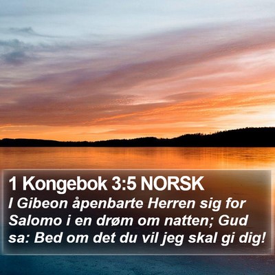 1 Kongebok 3:5 NORSK Bible Verse Image