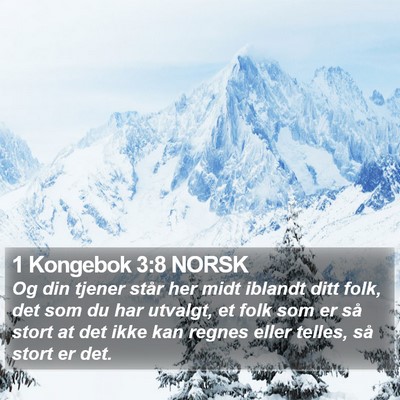 1 Kongebok 3:8 NORSK Bible Verse Image
