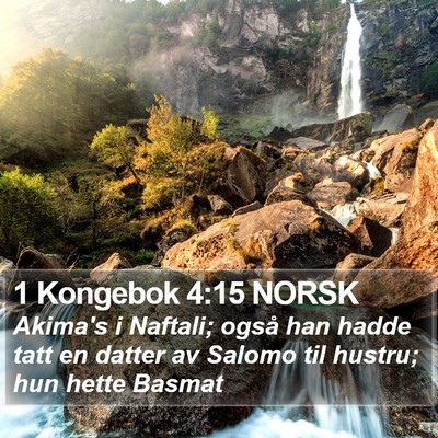 1 Kongebok 4:15 NORSK Bible Verse Image