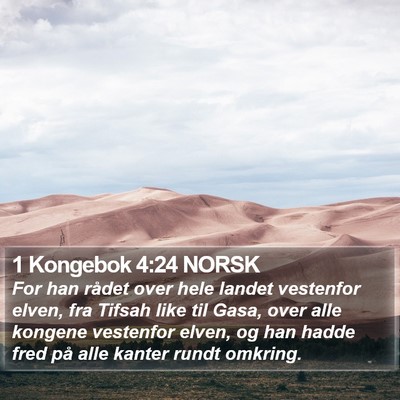 1 Kongebok 4:24 NORSK Bible Verse Image