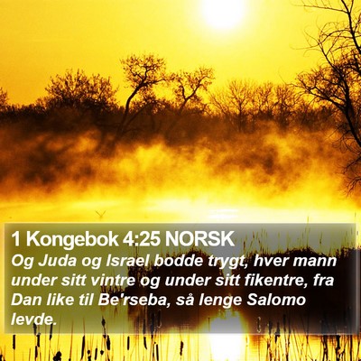 1 Kongebok 4:25 NORSK Bible Verse Image
