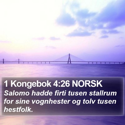 1 Kongebok 4:26 NORSK Bible Verse Image