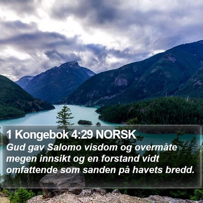 1 Kongebok 4:29 NORSK Bible Verse Image
