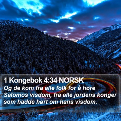 1 Kongebok 4:34 NORSK Bible Verse Image