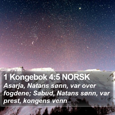 1 Kongebok 4:5 NORSK Bible Verse Image