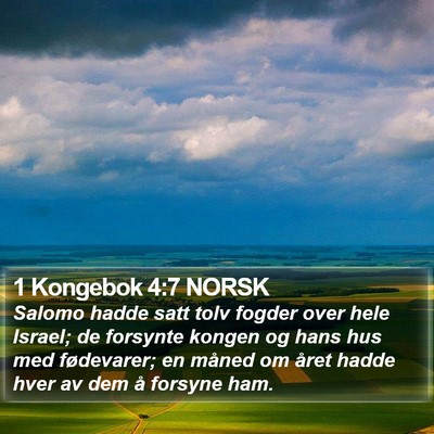 1 Kongebok 4:7 NORSK Bible Verse Image