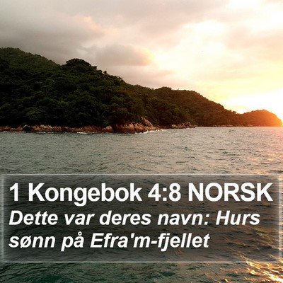 1 Kongebok 4:8 NORSK Bible Verse Image
