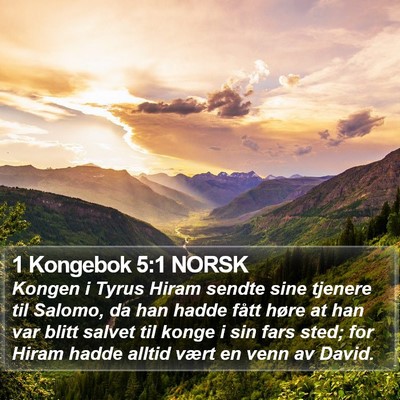 1 Kongebok 5:1 NORSK Bible Verse Image