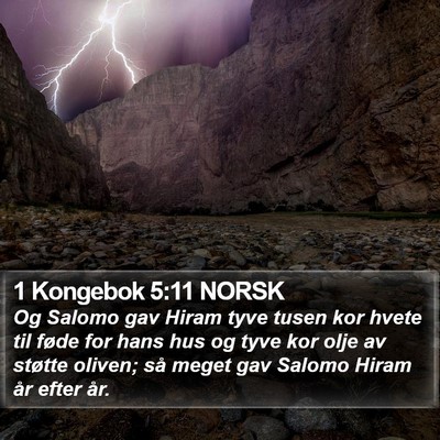 1 Kongebok 5:11 NORSK Bible Verse Image