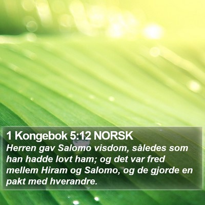 1 Kongebok 5:12 NORSK Bible Verse Image