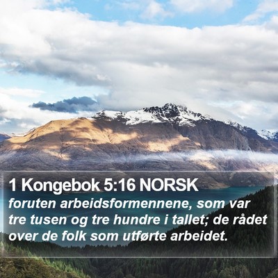 1 Kongebok 5:16 NORSK Bible Verse Image
