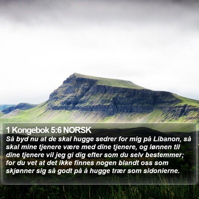 1 Kongebok 5:6 NORSK Bible Verse Image