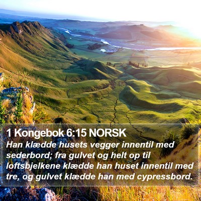 1 Kongebok 6:15 NORSK Bible Verse Image