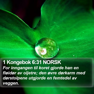 1 Kongebok 6:31 NORSK Bible Verse Image