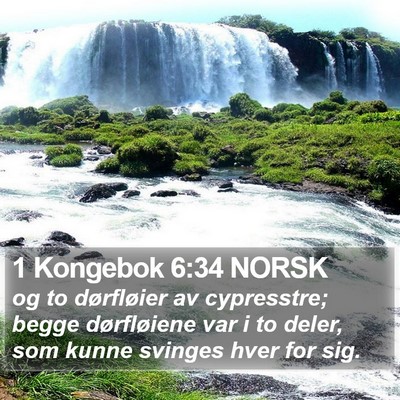 1 Kongebok 6:34 NORSK Bible Verse Image