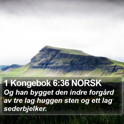 1 Kongebok 6:36 NORSK Bible Verse Image