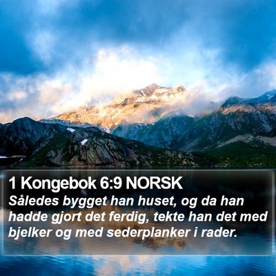 1 Kongebok 6:9 NORSK Bible Verse Image