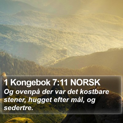 1 Kongebok 7:11 NORSK Bible Verse Image