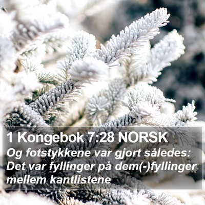 1 Kongebok 7:28 NORSK Bible Verse Image