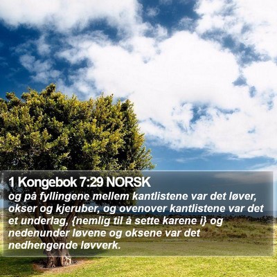 1 Kongebok 7:29 NORSK Bible Verse Image