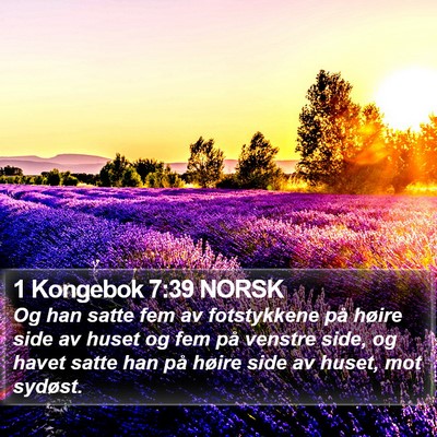 1 Kongebok 7:39 NORSK Bible Verse Image