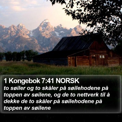 1 Kongebok 7:41 NORSK Bible Verse Image