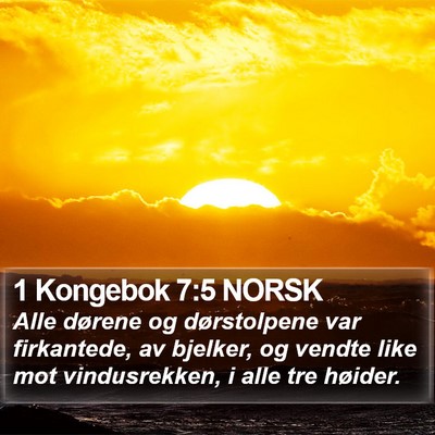 1 Kongebok 7:5 NORSK Bible Verse Image