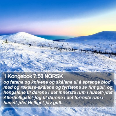 1 Kongebok 7:50 NORSK Bible Verse Image