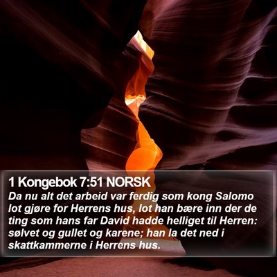 1 Kongebok 7:51 NORSK Bible Verse Image
