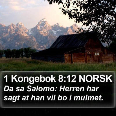 1 Kongebok 8:12 NORSK Bible Verse Image